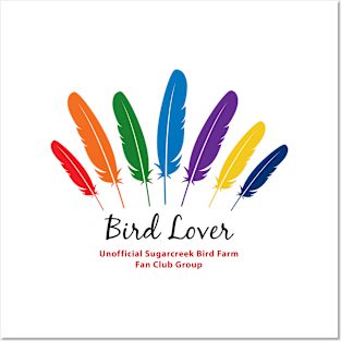 Bird Lover - black type Posters and Art